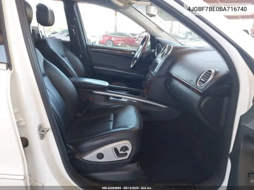 2011 Mercedes-Benz Gl 450 4Matic VIN: 4JGBF7BE0BA716740 Lot: 42262680