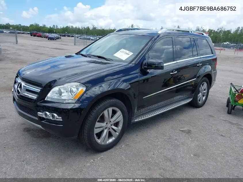 2011 Mercedes-Benz Gl 450 4Matic VIN: 4JGBF7BE9BA686752 Lot: 42572880