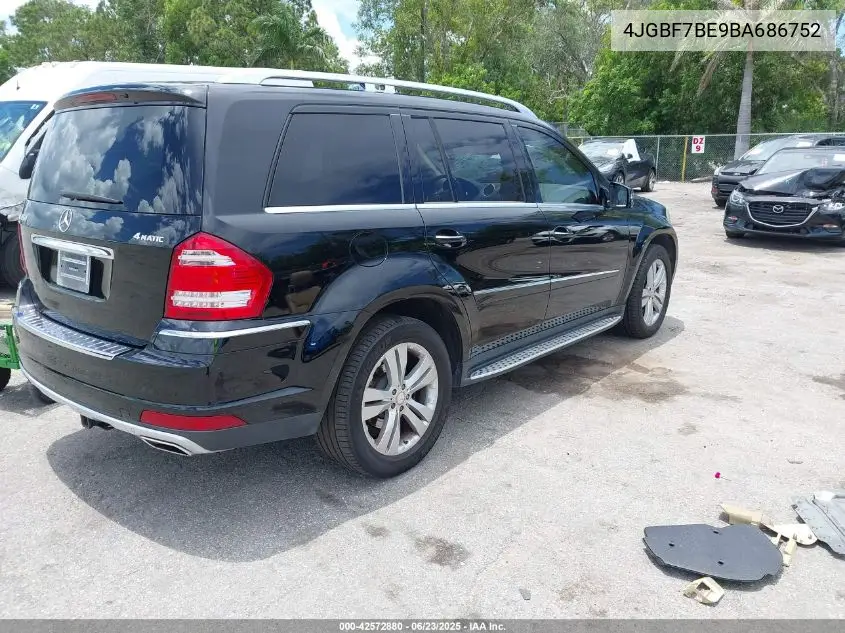 2011 Mercedes-Benz Gl 450 4Matic VIN: 4JGBF7BE9BA686752 Lot: 42572880