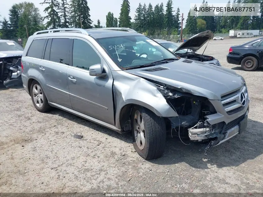 2011 Mercedes-Benz Gl 450 4Matic VIN: 4JGBF7BE1BA687751 Lot: 42591954