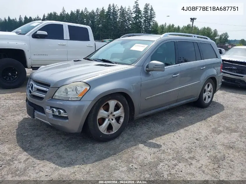 2011 Mercedes-Benz Gl 450 4Matic VIN: 4JGBF7BE1BA687751 Lot: 42591954
