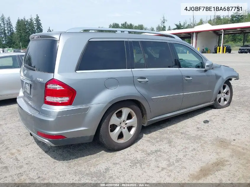 2011 Mercedes-Benz Gl 450 4Matic VIN: 4JGBF7BE1BA687751 Lot: 42591954