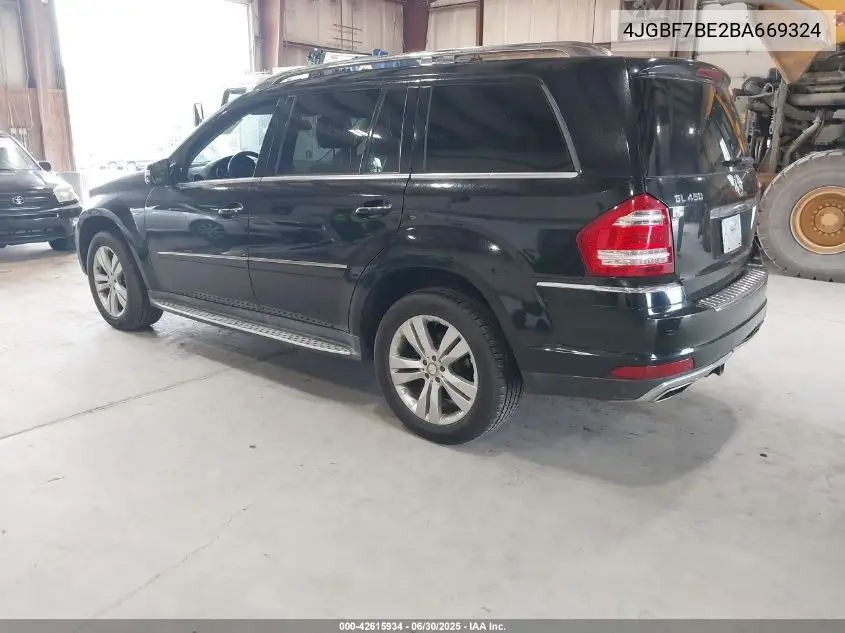 2011 Mercedes-Benz Gl 450 4Matic VIN: 4JGBF7BE2BA669324 Lot: 42615934
