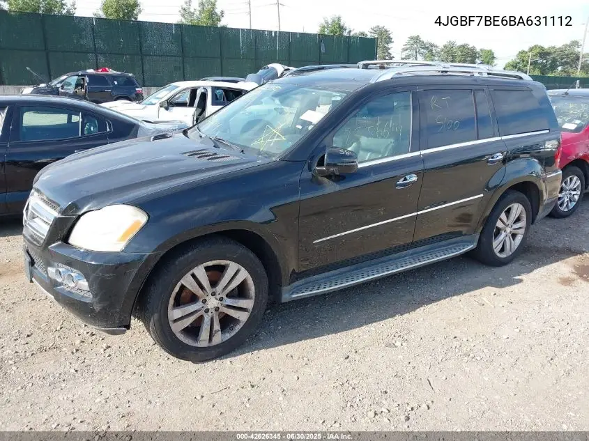 2011 Mercedes-Benz Gl 450 4Matic VIN: 4JGBF7BE6BA631112 Lot: 42626345