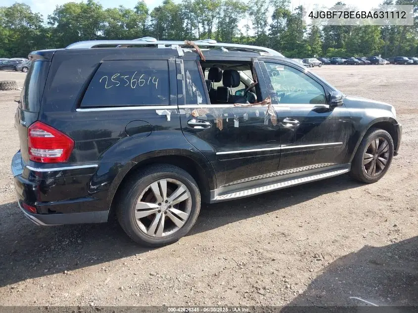 2011 Mercedes-Benz Gl 450 4Matic VIN: 4JGBF7BE6BA631112 Lot: 42626345