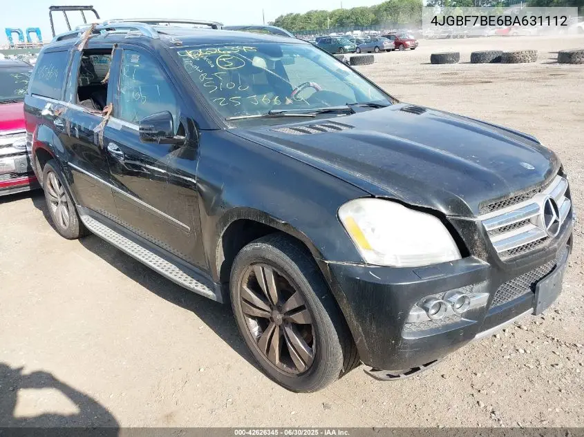 2011 Mercedes-Benz Gl 450 4Matic VIN: 4JGBF7BE6BA631112 Lot: 42626345