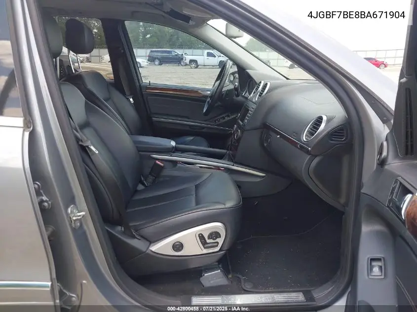 2011 Mercedes-Benz Gl 450 4Matic VIN: 4JGBF7BE8BA671904 Lot: 42800458
