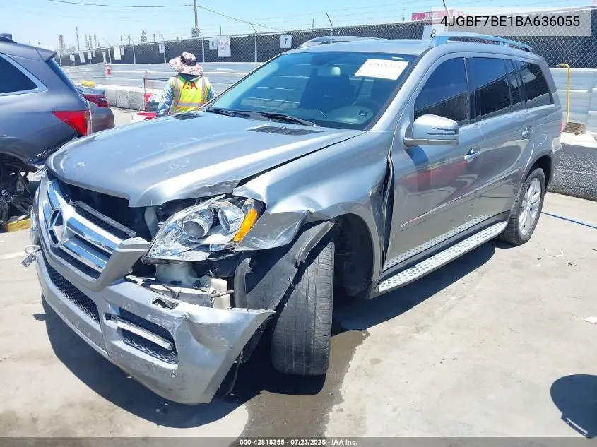 2011 Mercedes-Benz Gl 450 4Matic VIN: 4JGBF7BE1BA636055 Lot: 42818355