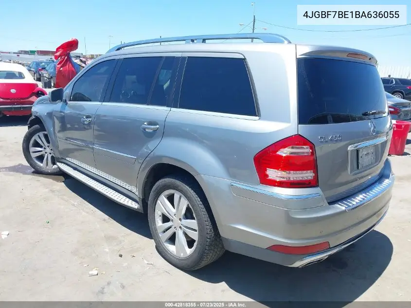 2011 Mercedes-Benz Gl 450 4Matic VIN: 4JGBF7BE1BA636055 Lot: 42818355