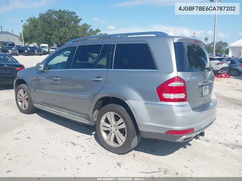 2012 Mercedes-Benz Gl 450 4Matic VIN: 4JGBF7BE6CA787202 Lot: 42596071