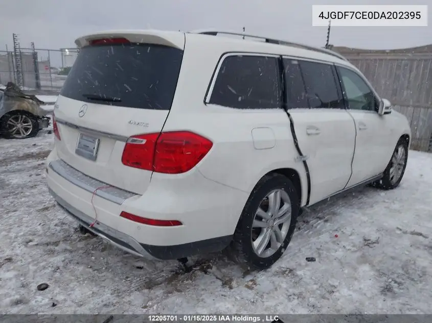 2013 Mercedes-Benz Gl 450 4Matic VIN: 4JGDF7CE0DA202395 Lot: 12205701
