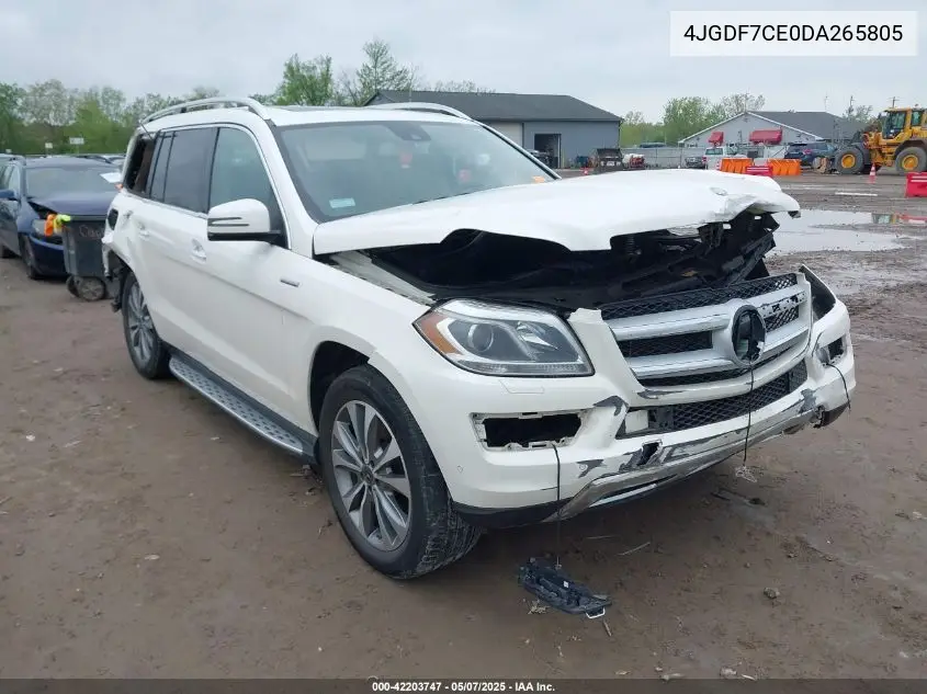 2013 Mercedes-Benz Gl 450 4Matic VIN: 4JGDF7CE0DA265805 Lot: 42203747