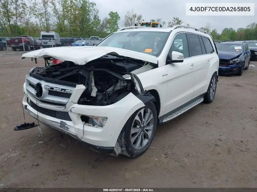 2013 Mercedes-Benz Gl 450 4Matic VIN: 4JGDF7CE0DA265805 Lot: 42203747