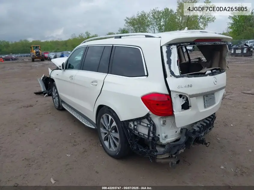 2013 Mercedes-Benz Gl 450 4Matic VIN: 4JGDF7CE0DA265805 Lot: 42203747
