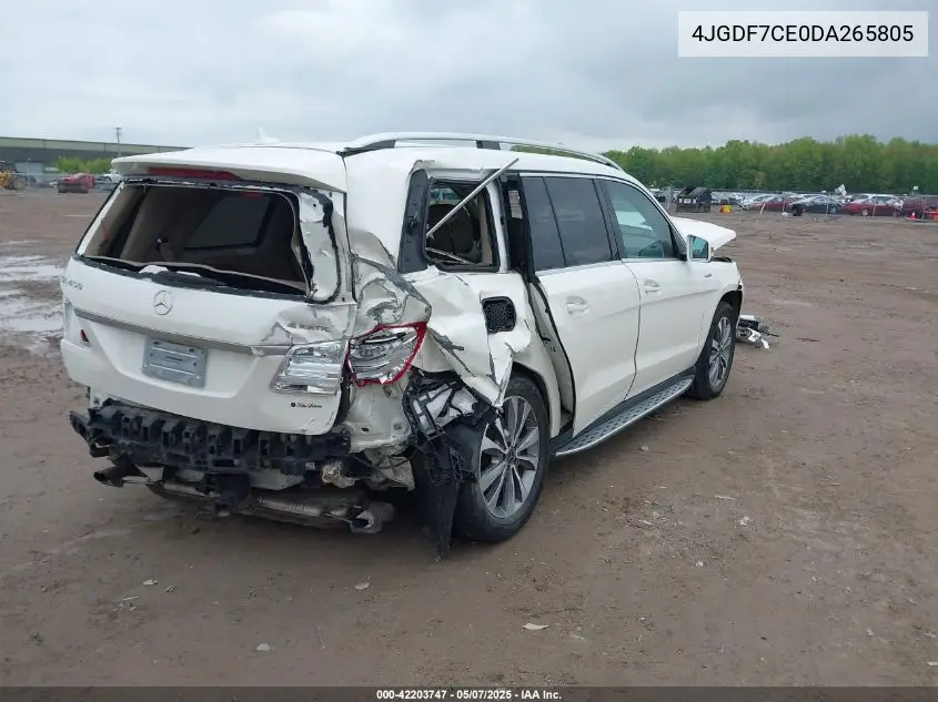 2013 Mercedes-Benz Gl 450 4Matic VIN: 4JGDF7CE0DA265805 Lot: 42203747