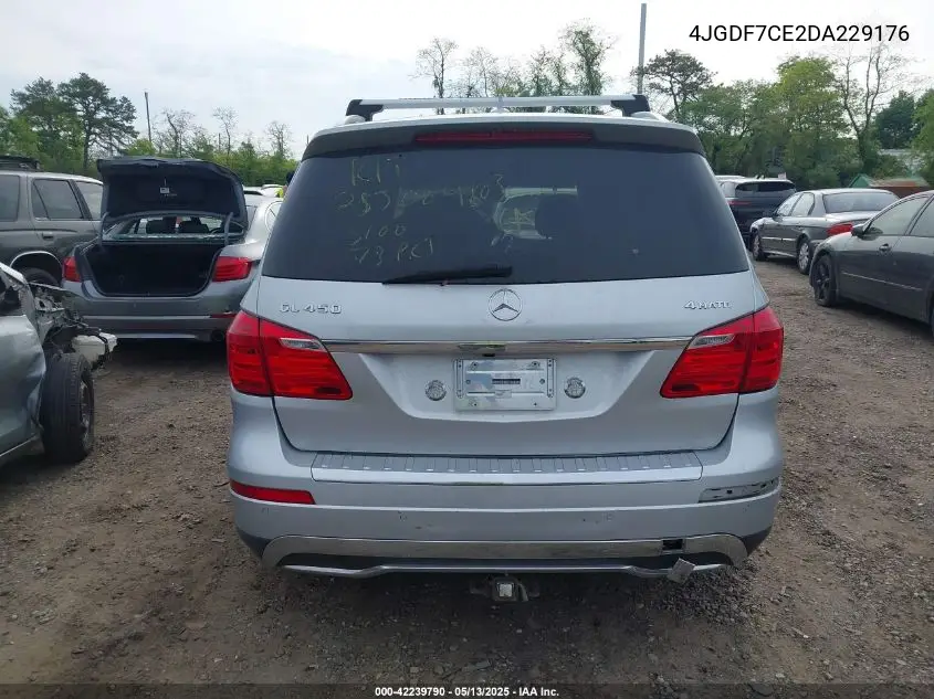 2013 Mercedes-Benz Gl 450 4Matic VIN: 4JGDF7CE2DA229176 Lot: 42239790