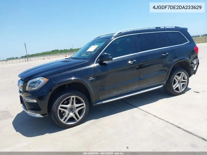 2013 Mercedes-Benz Gl 550 4Matic VIN: 4JGDF7DE2DA233629 Lot: 42265781