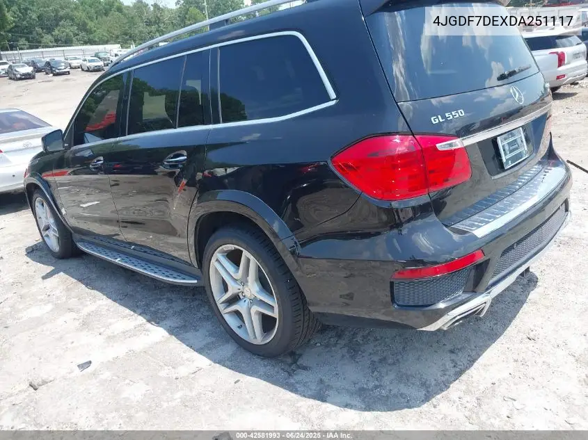 2013 Mercedes-Benz Gl 550 4Matic VIN: 4JGDF7DEXDA251117 Lot: 42581993