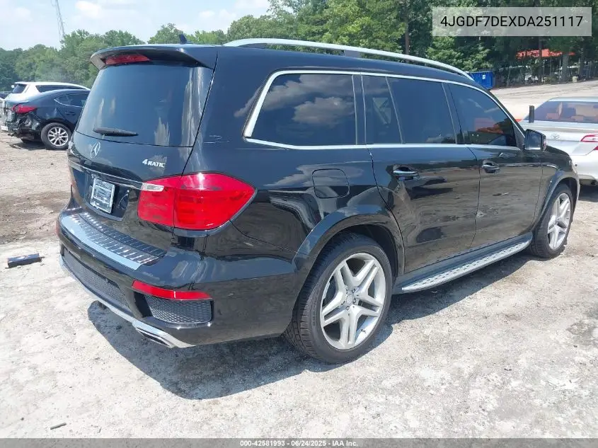 2013 Mercedes-Benz Gl 550 4Matic VIN: 4JGDF7DEXDA251117 Lot: 42581993