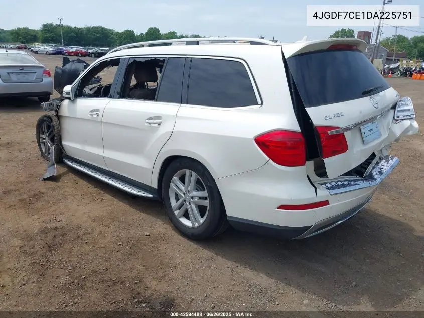 2013 Mercedes-Benz Gl-Class Gl 450 VIN: 4JGDF7CE1DA225751 Lot: 42594488