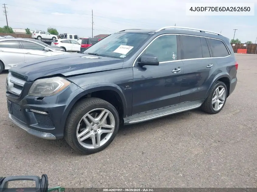 2013 Mercedes-Benz Gl 550 4Matic VIN: 4JGDF7DE6DA262650 Lot: 42601951