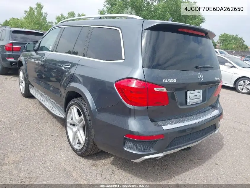 2013 Mercedes-Benz Gl 550 4Matic VIN: 4JGDF7DE6DA262650 Lot: 42601951