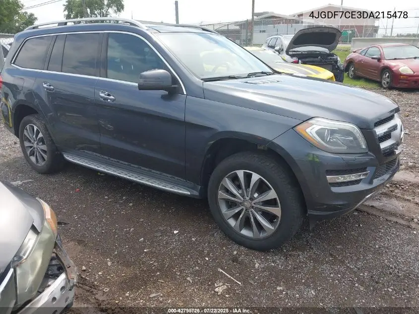 2013 Mercedes-Benz Gl 450 4Matic VIN: 4JGDF7CE3DA215478 Lot: 42795726