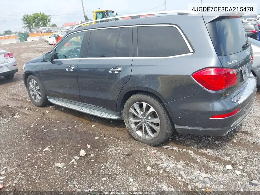 2013 Mercedes-Benz Gl 450 4Matic VIN: 4JGDF7CE3DA215478 Lot: 42795726