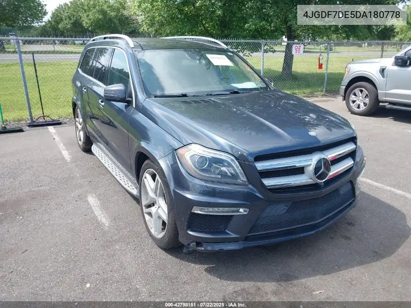 2013 Mercedes-Benz Gl 550 4Matic VIN: 4JGDF7DE5DA180778 Lot: 42798151