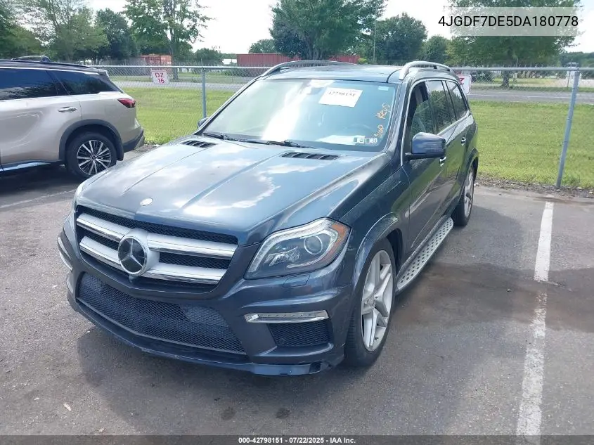 2013 Mercedes-Benz Gl 550 4Matic VIN: 4JGDF7DE5DA180778 Lot: 42798151
