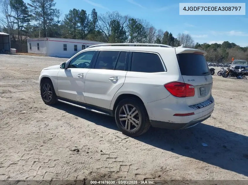2014 Mercedes-Benz Gl 450 4Matic VIN: 4JGDF7CE0EA308797 Lot: 41676030