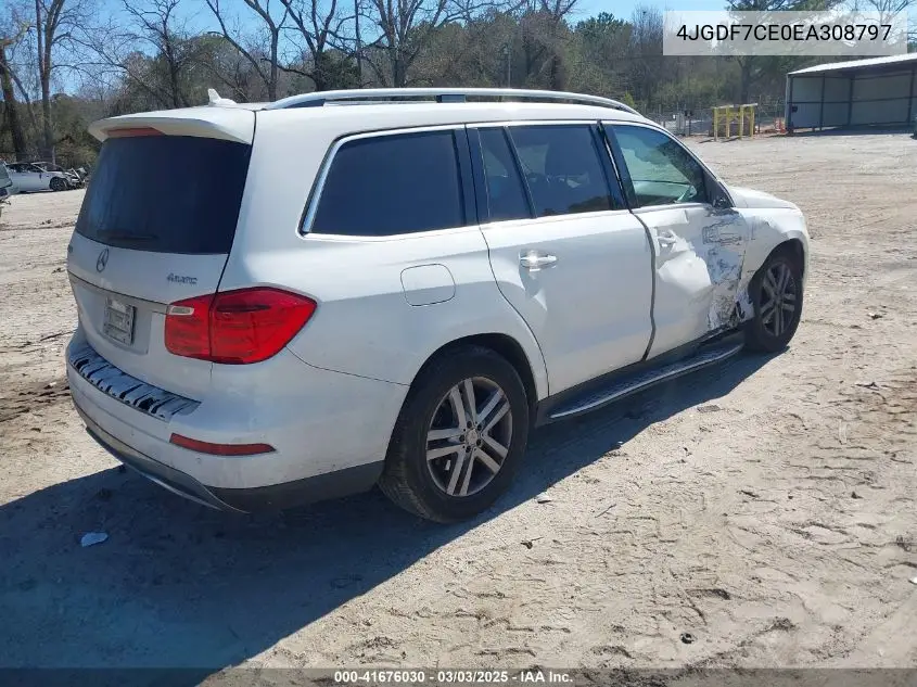 2014 Mercedes-Benz Gl 450 4Matic VIN: 4JGDF7CE0EA308797 Lot: 41676030