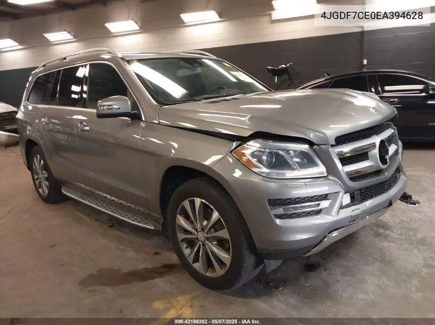 2014 Mercedes-Benz Gl 450 4Matic VIN: 4JGDF7CE0EA394628 Lot: 42186382