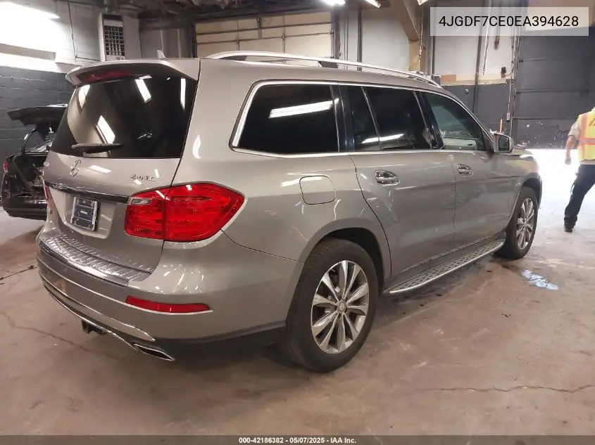 2014 Mercedes-Benz Gl 450 4Matic VIN: 4JGDF7CE0EA394628 Lot: 42186382
