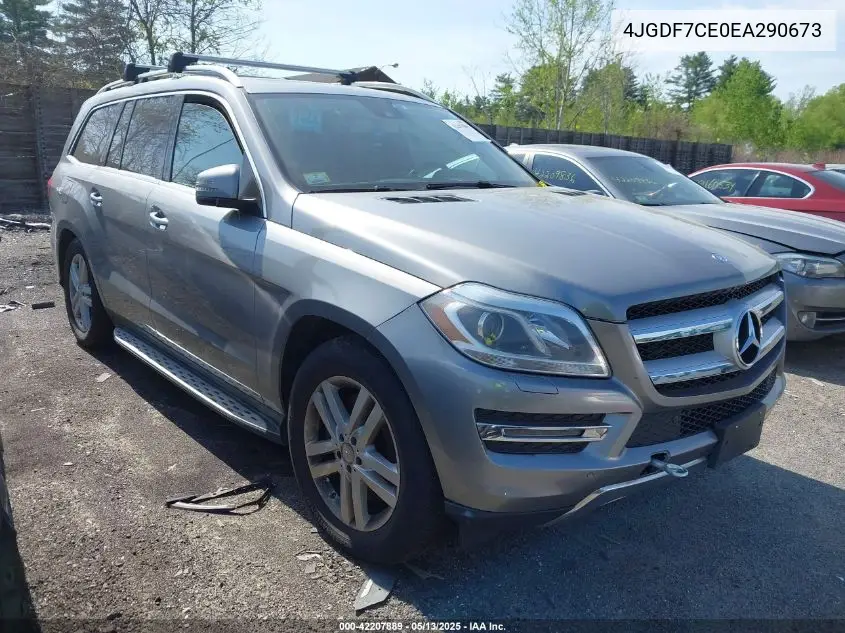 2014 Mercedes-Benz Gl 450 4Matic VIN: 4JGDF7CE0EA290673 Lot: 42207889