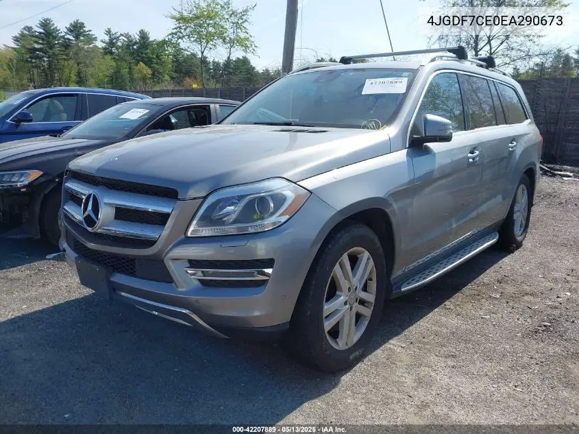 2014 Mercedes-Benz Gl 450 4Matic VIN: 4JGDF7CE0EA290673 Lot: 42207889