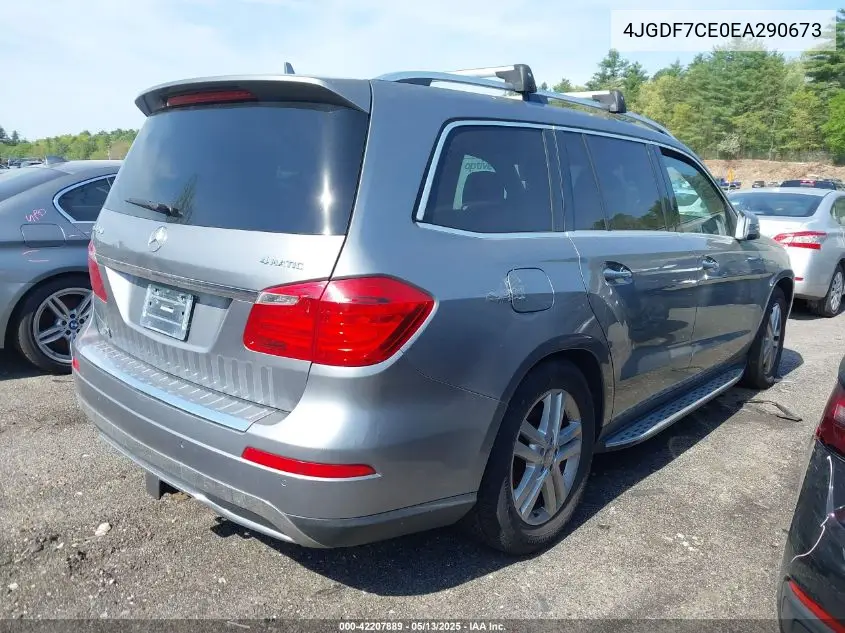 2014 Mercedes-Benz Gl 450 4Matic VIN: 4JGDF7CE0EA290673 Lot: 42207889