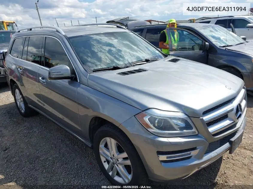2014 Mercedes-Benz Gl 450 4Matic VIN: 4JGDF7CE6EA311994 Lot: 42239554