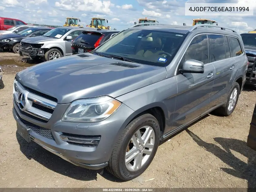 2014 Mercedes-Benz Gl 450 4Matic VIN: 4JGDF7CE6EA311994 Lot: 42239554