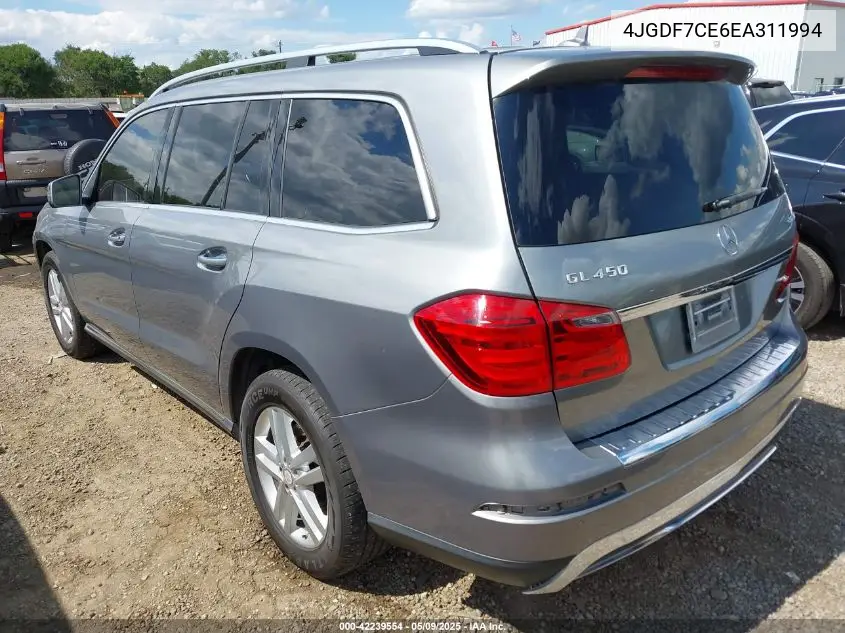 2014 Mercedes-Benz Gl 450 4Matic VIN: 4JGDF7CE6EA311994 Lot: 42239554