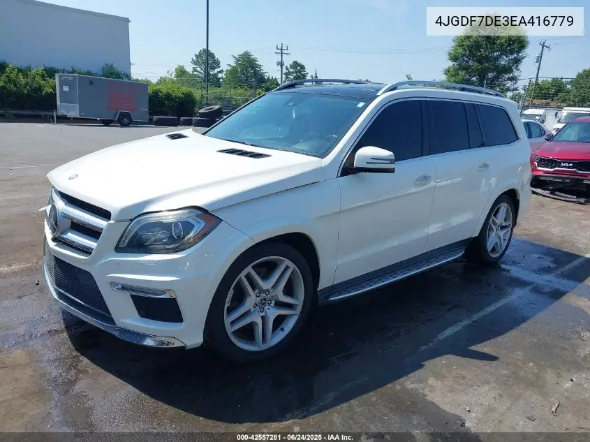 2014 Mercedes-Benz Gl 550 4Matic VIN: 4JGDF7DE3EA416779 Lot: 42557281