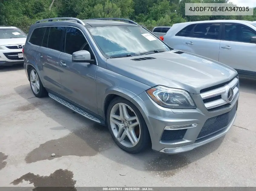 2014 Mercedes-Benz Gl 550 4Matic VIN: 4JGDF7DE4EA347035 Lot: 42597613