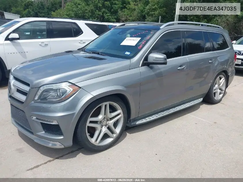 2014 Mercedes-Benz Gl 550 4Matic VIN: 4JGDF7DE4EA347035 Lot: 42597613
