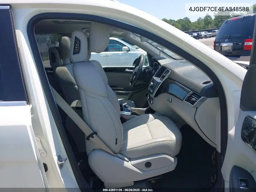 2014 Mercedes-Benz Gl 450 4Matic VIN: 4JGDF7CE4EA348588 Lot: 42601136