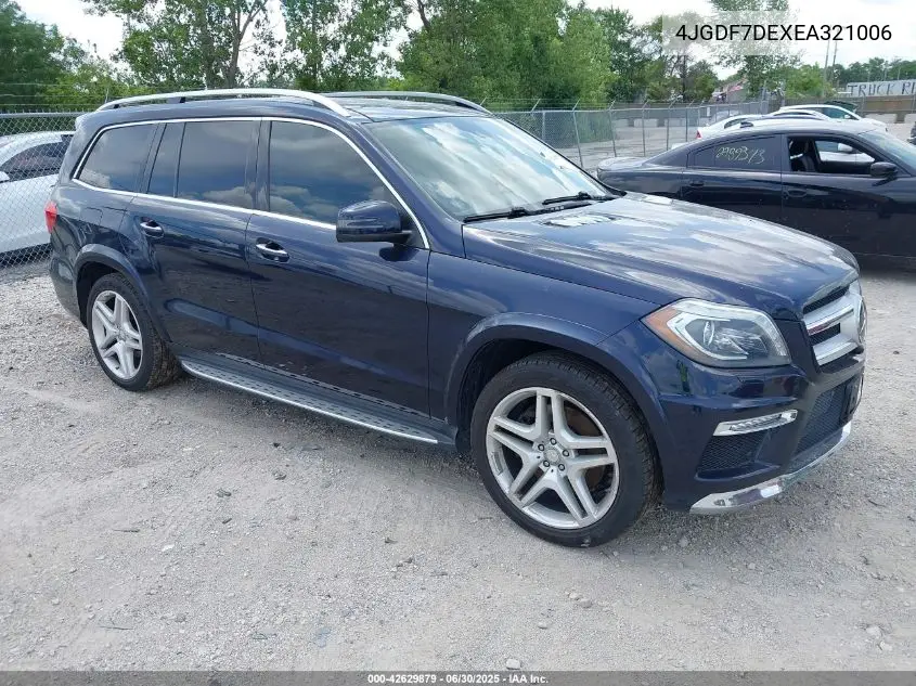 2014 Mercedes-Benz Gl 550 4Matic VIN: 4JGDF7DEXEA321006 Lot: 42629879