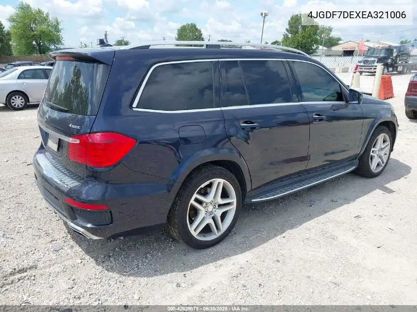 2014 Mercedes-Benz Gl 550 4Matic VIN: 4JGDF7DEXEA321006 Lot: 42629879