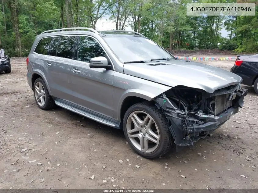 2014 Mercedes-Benz Gl 550 4Matic VIN: 4JGDF7DE7EA416946 Lot: 42735249