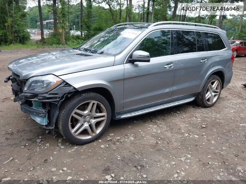 2014 Mercedes-Benz Gl 550 4Matic VIN: 4JGDF7DE7EA416946 Lot: 42735249