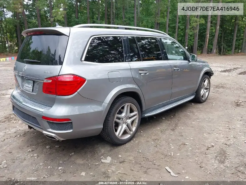 2014 Mercedes-Benz Gl 550 4Matic VIN: 4JGDF7DE7EA416946 Lot: 42735249