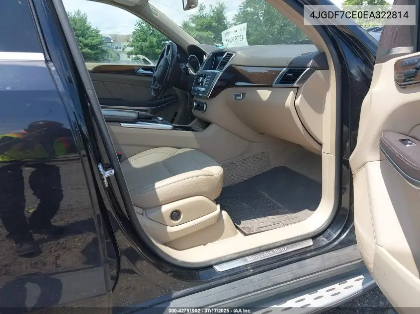 2014 Mercedes-Benz Gl 450 4Matic VIN: 4JGDF7CE0EA322814 Lot: 42751902